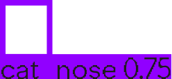 Graphic depiction of AI label, stating Cat_Nose 0.75
