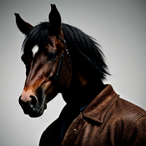 AI image create with the prompt: A_man_with_the_head_of_a_horse
